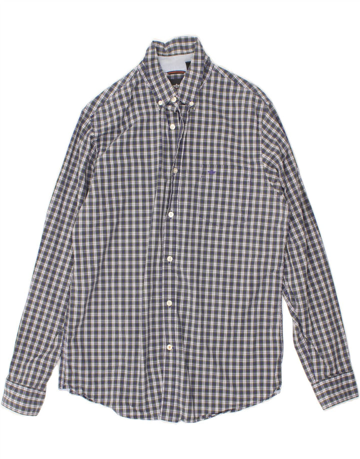 DOCKERS Mens Standard Fit Shirt Medium Blue Check Cotton Vintage Dockers and Second-Hand Dockers from Messina Hembry 