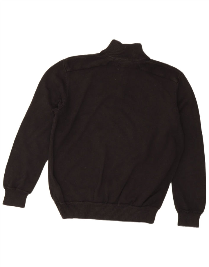 Wrangler Herre Zip Neck Jumper Sweater XL Sort Bomuld