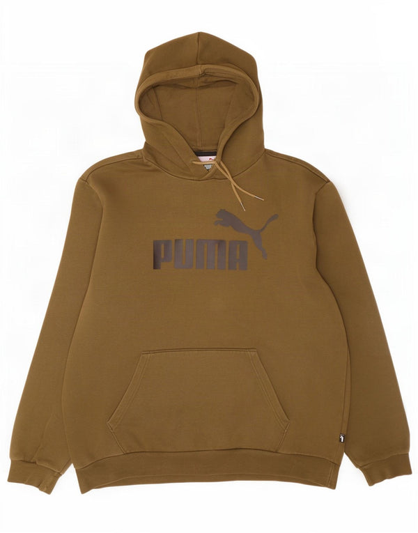 Puma Herre grafisk hættetrøje Jumper Stor Khaki Bomuld