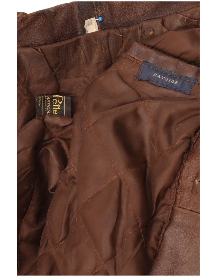 Bayside Herre Læderjakke UK 42 XL Brun Læder