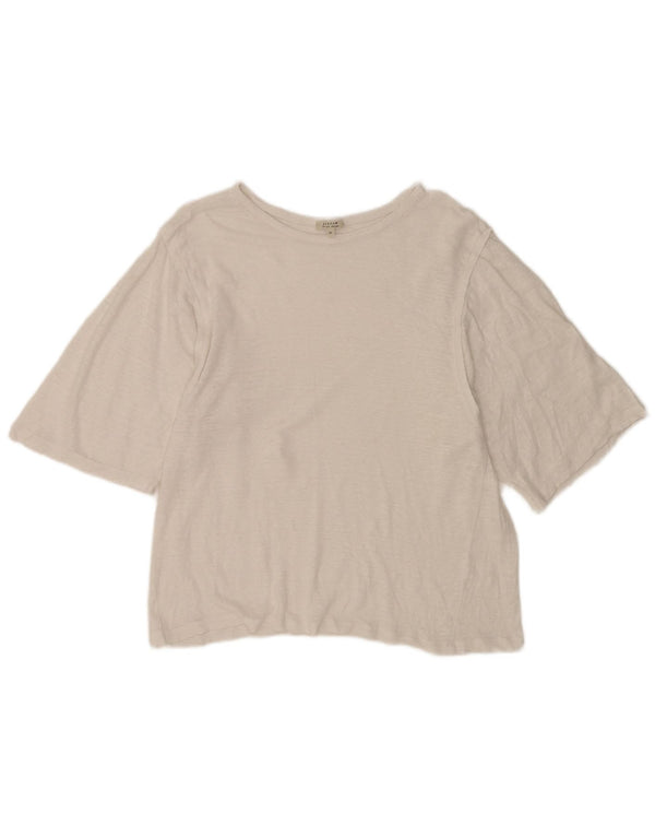 Jigsaw Dame T-Shirt Top UK 18 XL Hvid