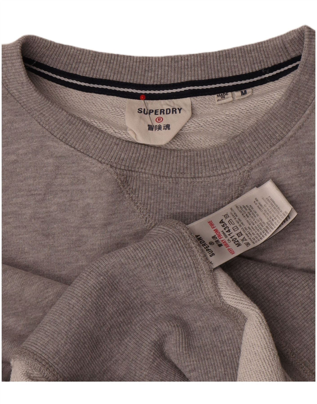 Superdry Grafisk Sweatshirt-trøje til mænd Medium Grey Flecked Bomuld