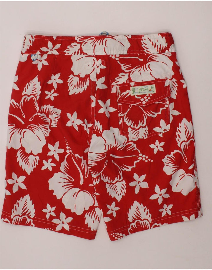 J. CREW Boys Swimming Shorts 9-10 Years  Red Floral Polyester