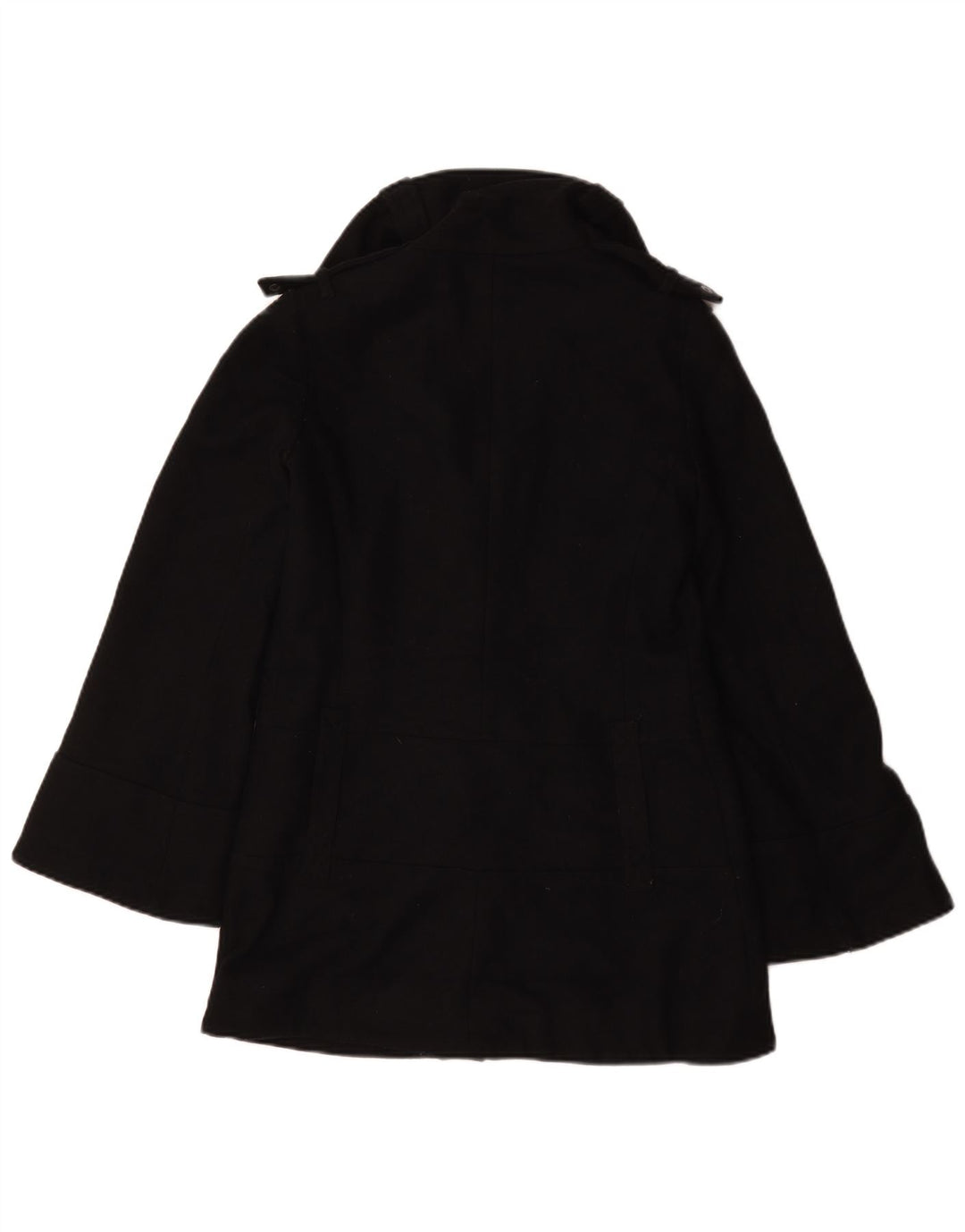 Topshop Dame Oversized Pea Coat UK 6 XS Sort Polyester