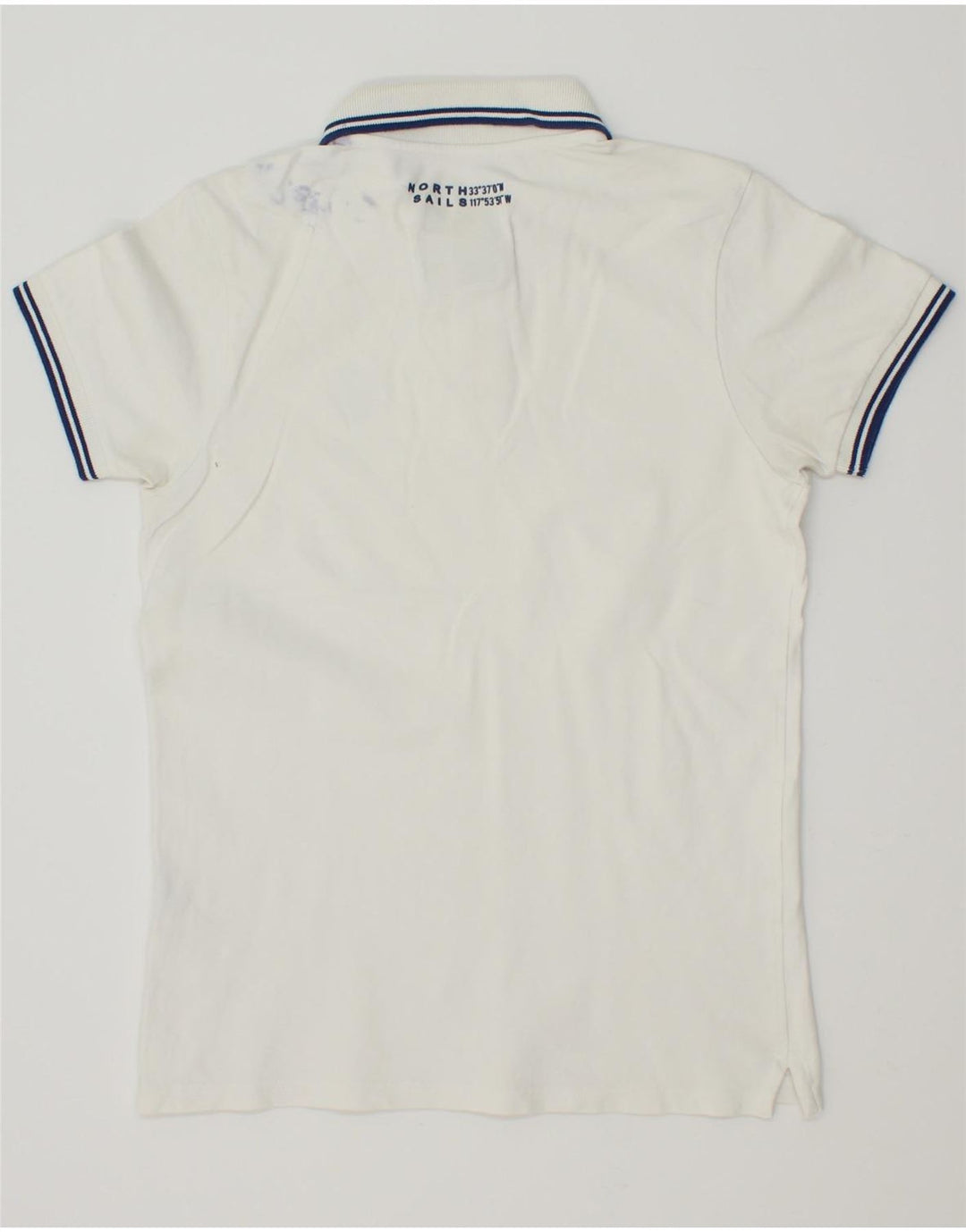 NORTH SAILS Mens Polo Shirt Small White Cotton Vintage North Sails and Second-Hand North Sails from Messina Hembry 