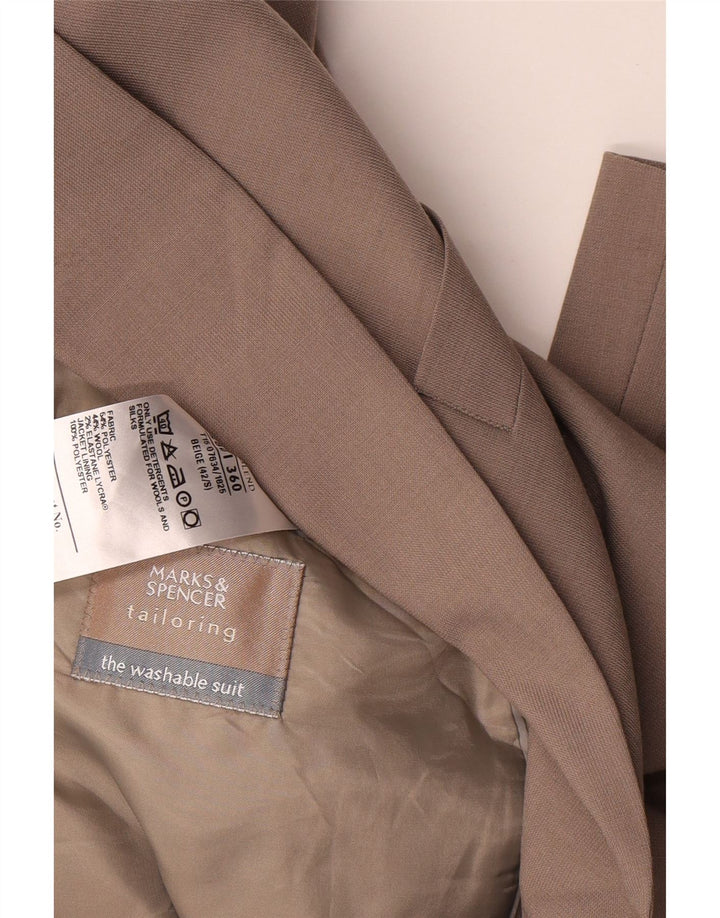 Marks & Spencer Herre 2-knaps blazerjakke UK 42 XL Beige Polyester
