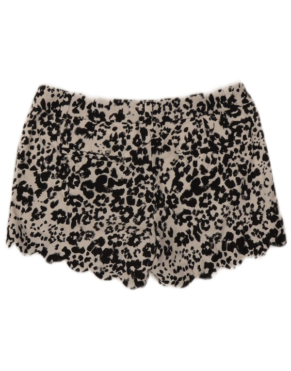 J. Crew Womens Hot Pants US 4 Small W27 White Animal Print Linen