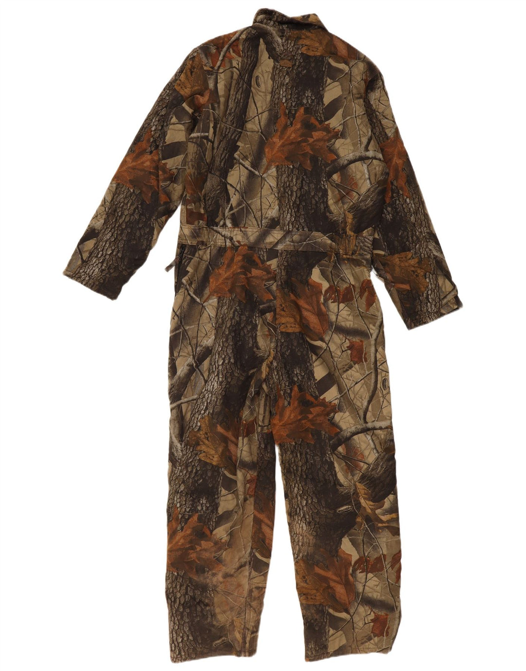 VINTAGE Langærmet Jumpsuit til drenge 15-16 år Khaki Blomsterbomuld