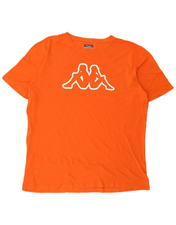 Kappa Herre Grafisk T-Shirt Top 2XL Orange