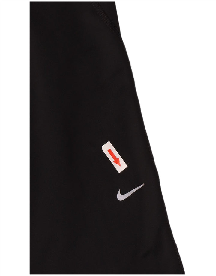 Nike Dame Dri Fit Leggings UK 12 Medium Sort Polyester