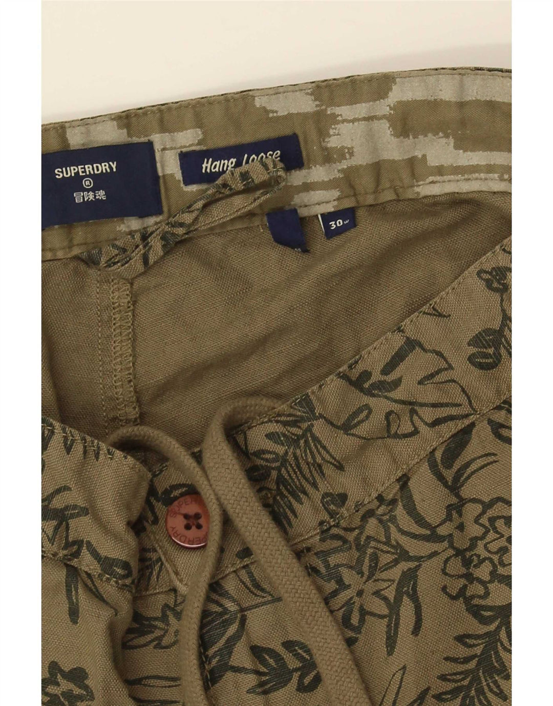 Superdry Chino Shorts til mænd W30 Medium Khaki Floral