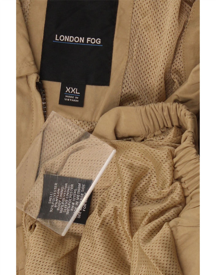 London Fog Herre Bomber Jacket UK 44 2XL Beige Polyester