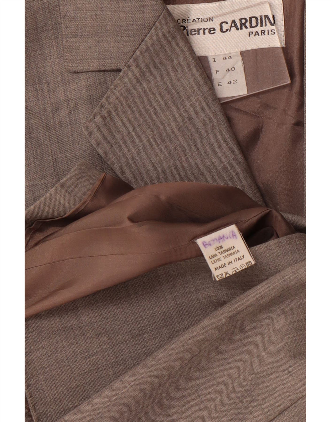 PIERRE CARDIN Dame 3-knaps blazerjakke EU 42 Mellemgrå nålestribe