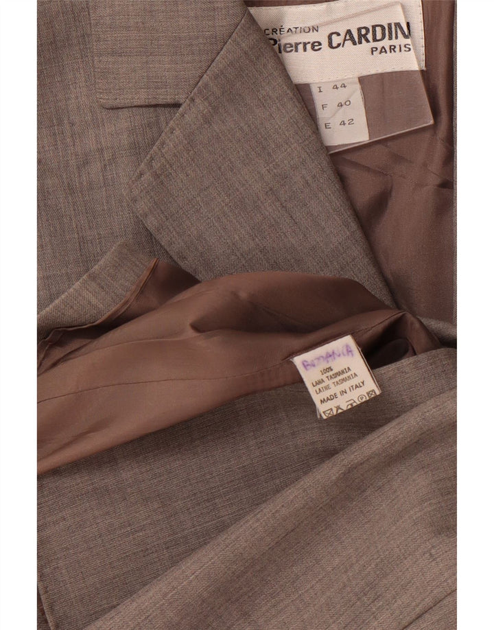 PIERRE CARDIN Dame 3-knaps blazerjakke EU 42 Mellemgrå nålestribe