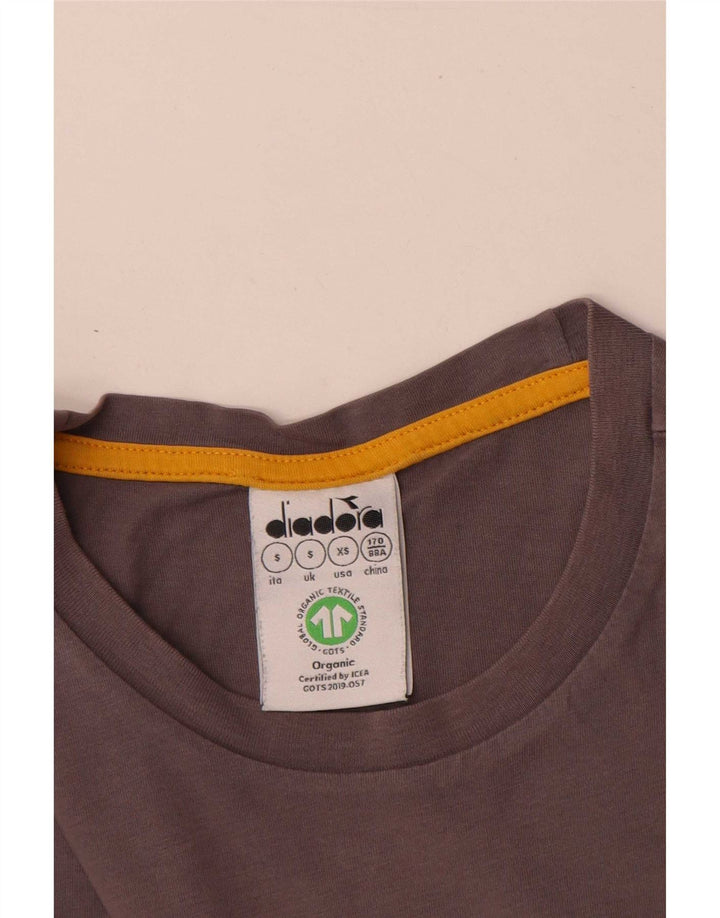 Diadora Herre Grafisk T-Shirt Top Lille Grå Bomuld
