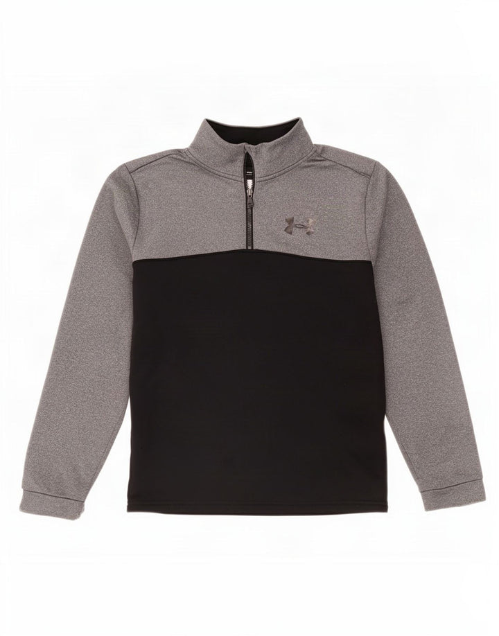 Under Armour Boys Cold Gear Pullover Træningsdragt Top 11-12 År Stor Grå