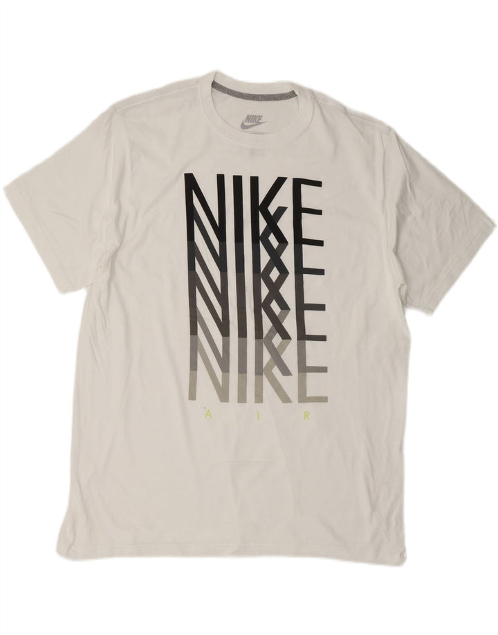 NIKE Mens Air Regular Fit Graphic T-Shirt Top XL White Vintage Nike and Second-Hand Nike from Messina Hembry 