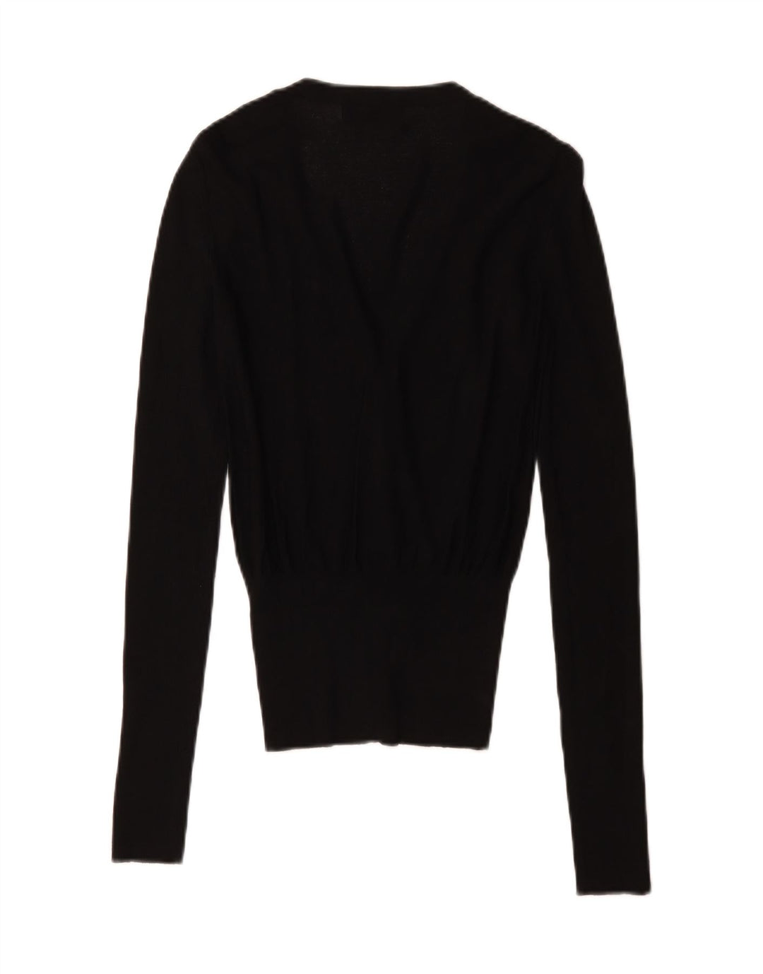 Zara Dame Cardigan Sweater UK 12 Medium Black Viscose