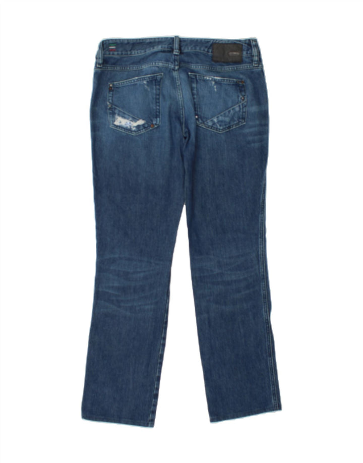 DIESEL Womens Distressed Straight Jeans W30 L34 Blue Cotton Vintage Diesel and Second-Hand Diesel from Messina Hembry 
