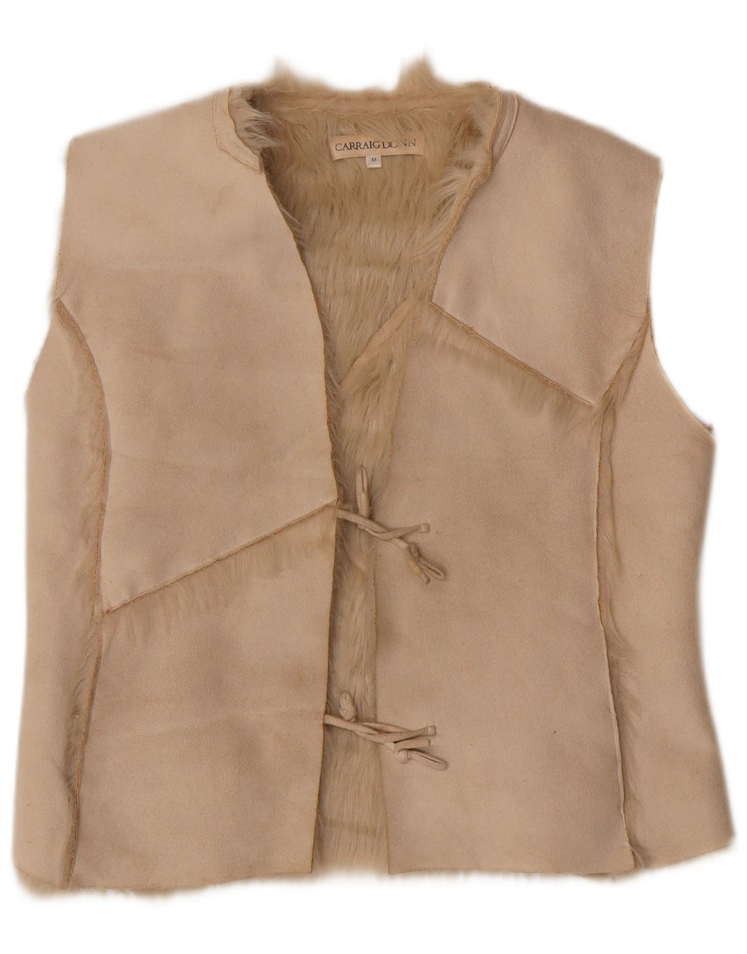 CARRAIG DONN Womens Sherpa Gilet UK 14 Medium Beige