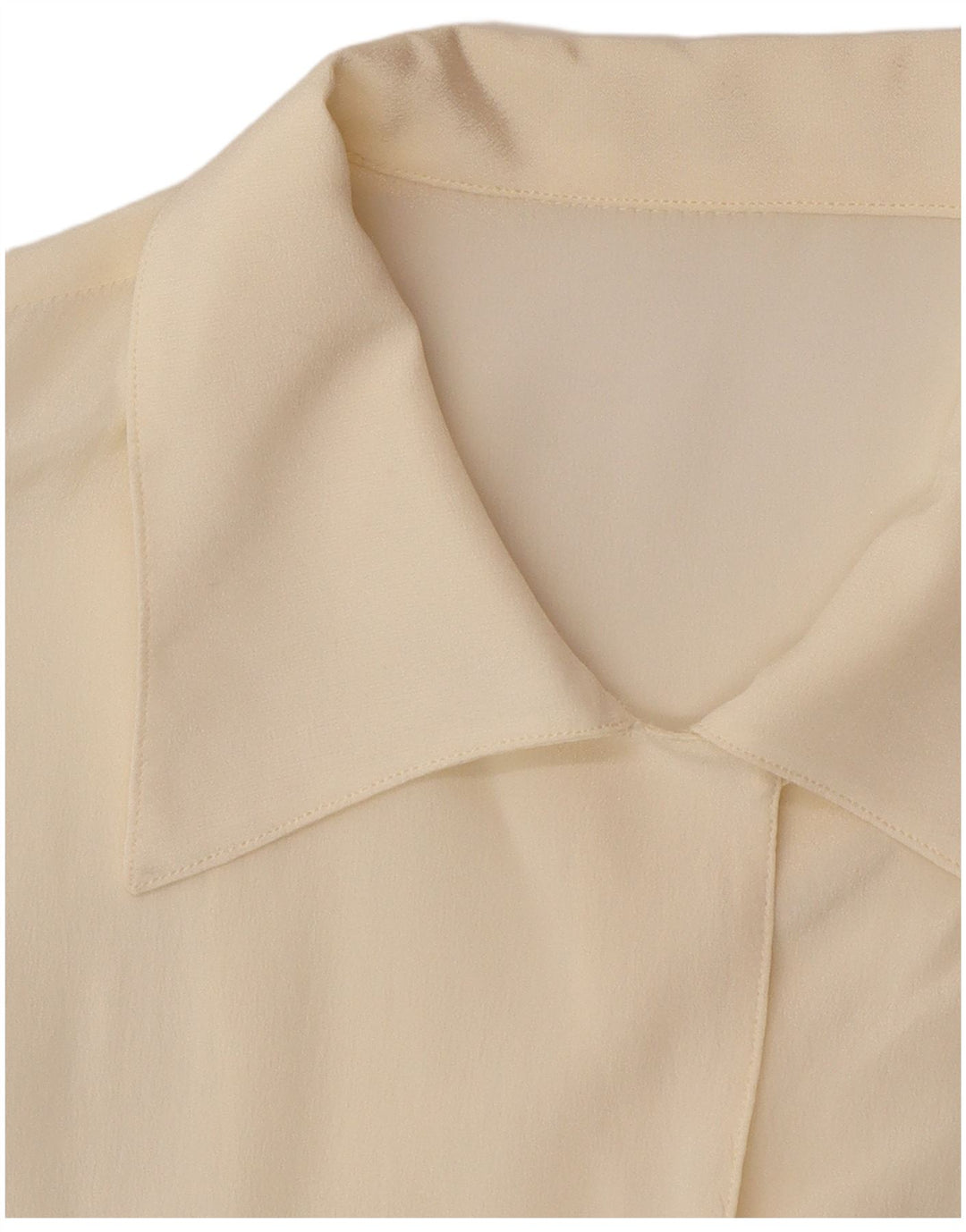 VINTAGE Womens Shirt Blouse UK 14 Large Off White