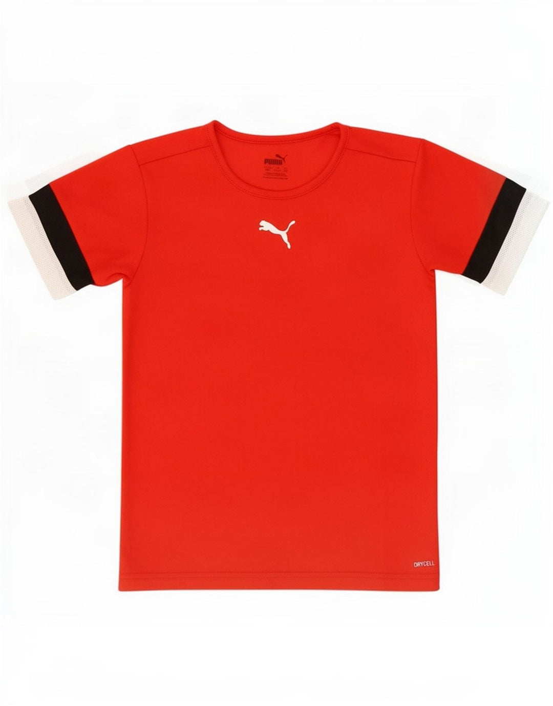 Puma Boys T-Shirt Top 11-12 År Rød Colourblock Polyester