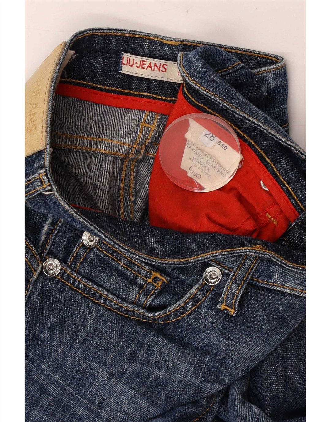 Liu Jo Dame Distressed Bootcut Jeans W28 L34 Blå Bomuld