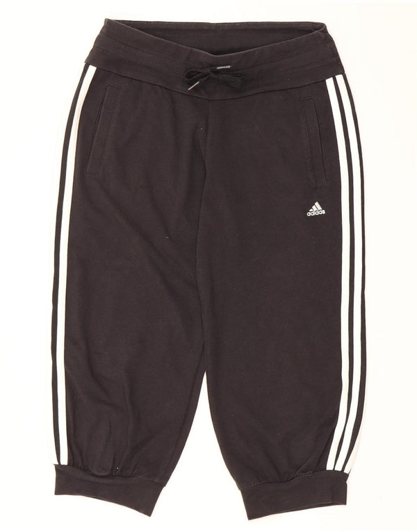 Adidas Dame Capri Træningsdragt Bukser Joggers UK 4/6 XS Sort