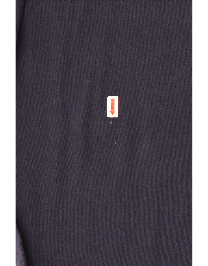 TIMBERLAND Mens Slim Fit T-Shirt Top Medium Navy Blue Cotton