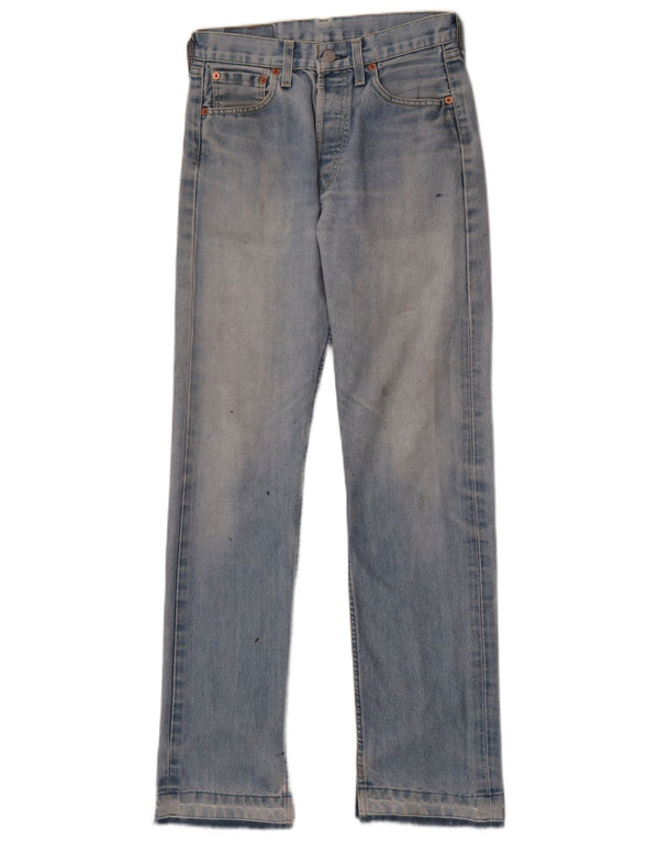 Levi's Dame 501 Straight Jeans W29 L31 Blå Bomuld