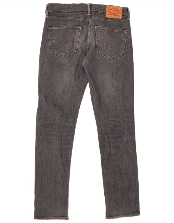 LEVI'S Herre 511 Slim Jeans W32 L32 Grå Bomuld