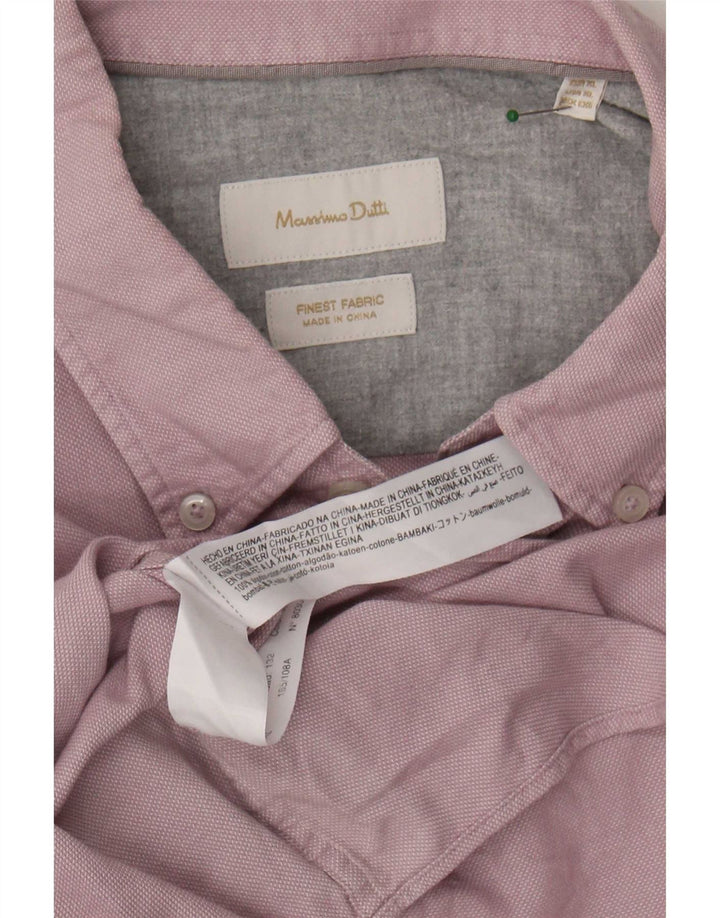 Massimo Dutti Herreskjorte XL Pink Bomuld