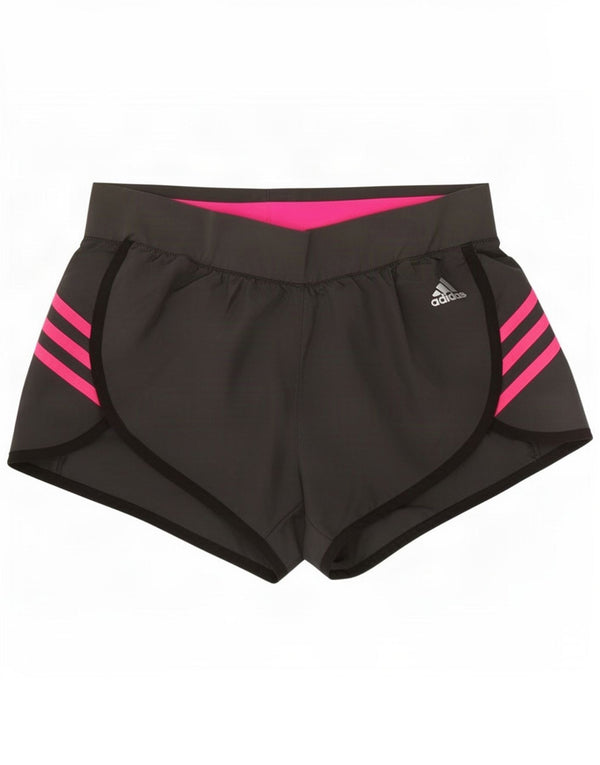 Adidas Womens Climalite Sportshorts UK 4/6 XS Gråstribet polyester