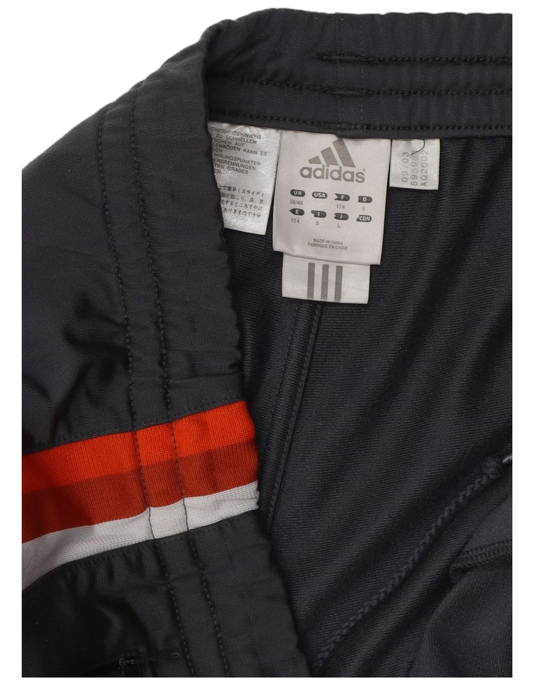 Adidas Træningsdragtsbukser til mænd UK 38/40 Medium Grey Colourblock Polyester