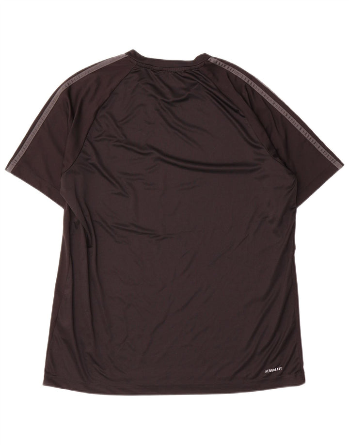 Adidas Herre Aeroready T-Shirt Top Stor Sort Polyester