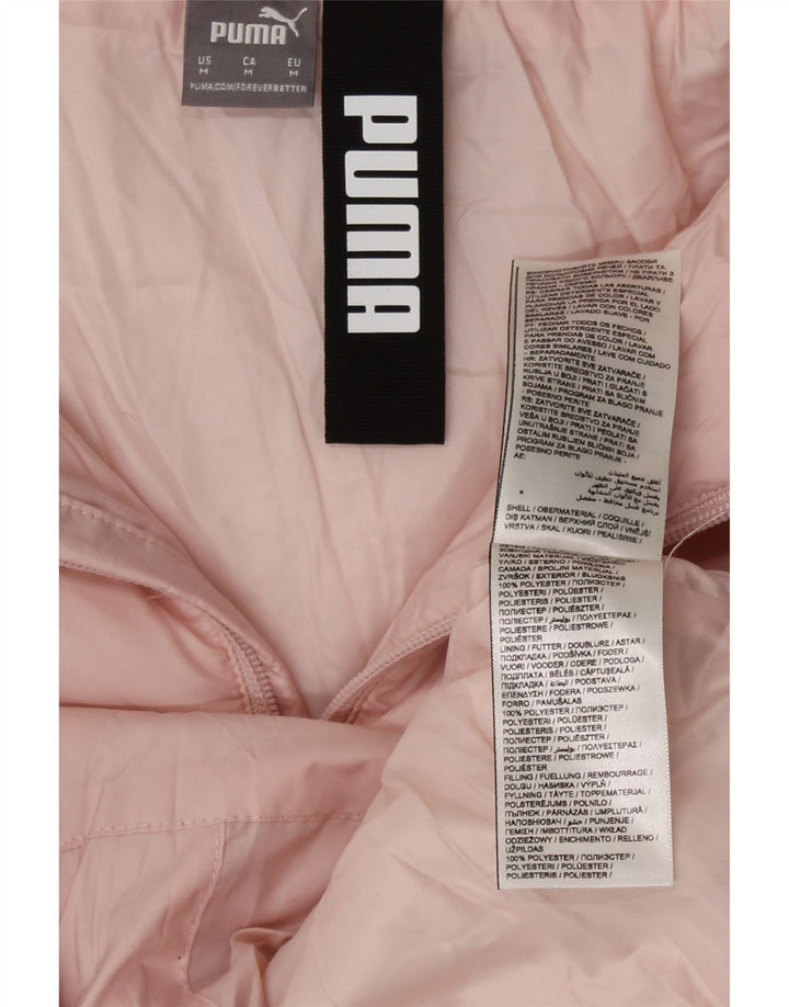 Puma polstret hættejakke til kvinder UK 14 Medium Pink Polyester