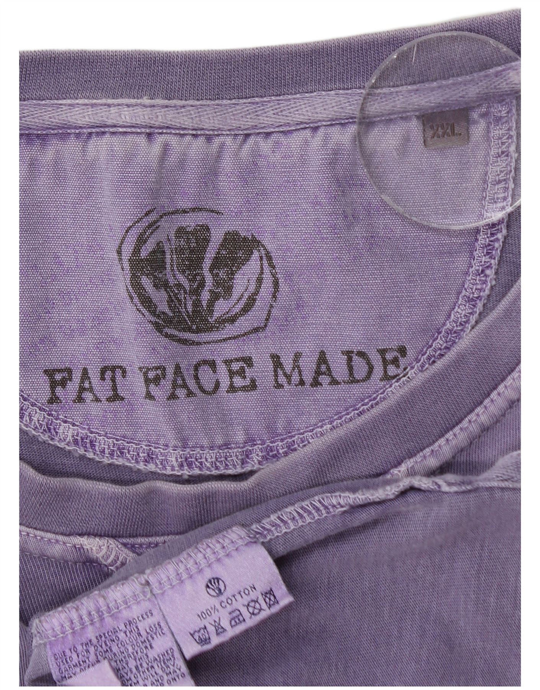 Fat Face Herre Top Langærmet 2XL Lilla Bomuld