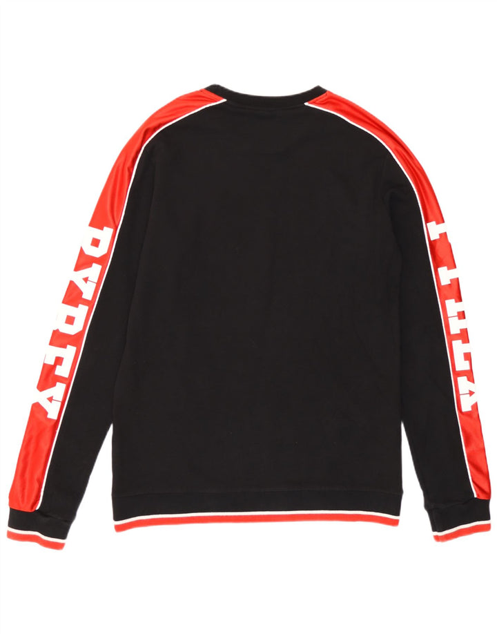 Pyrex Herre grafisk sweatshirt Jumper Medium Sort Colourblock Bomuld