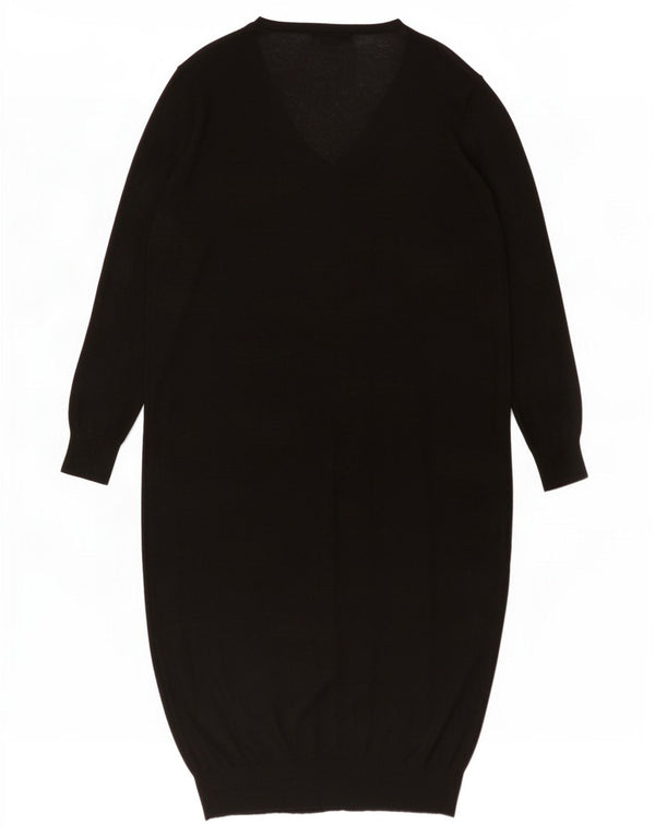 Zara Womens Oversized Jumper Dress UK 10 Small Black