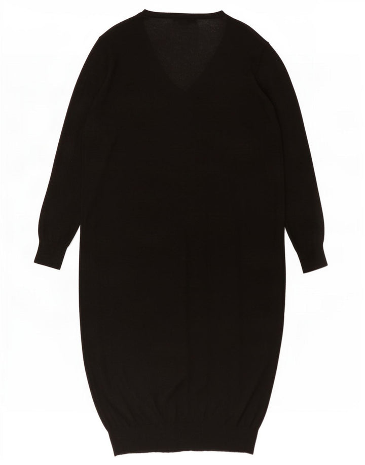 Zara Womens Oversized Jumper Dress UK 10 Small Black