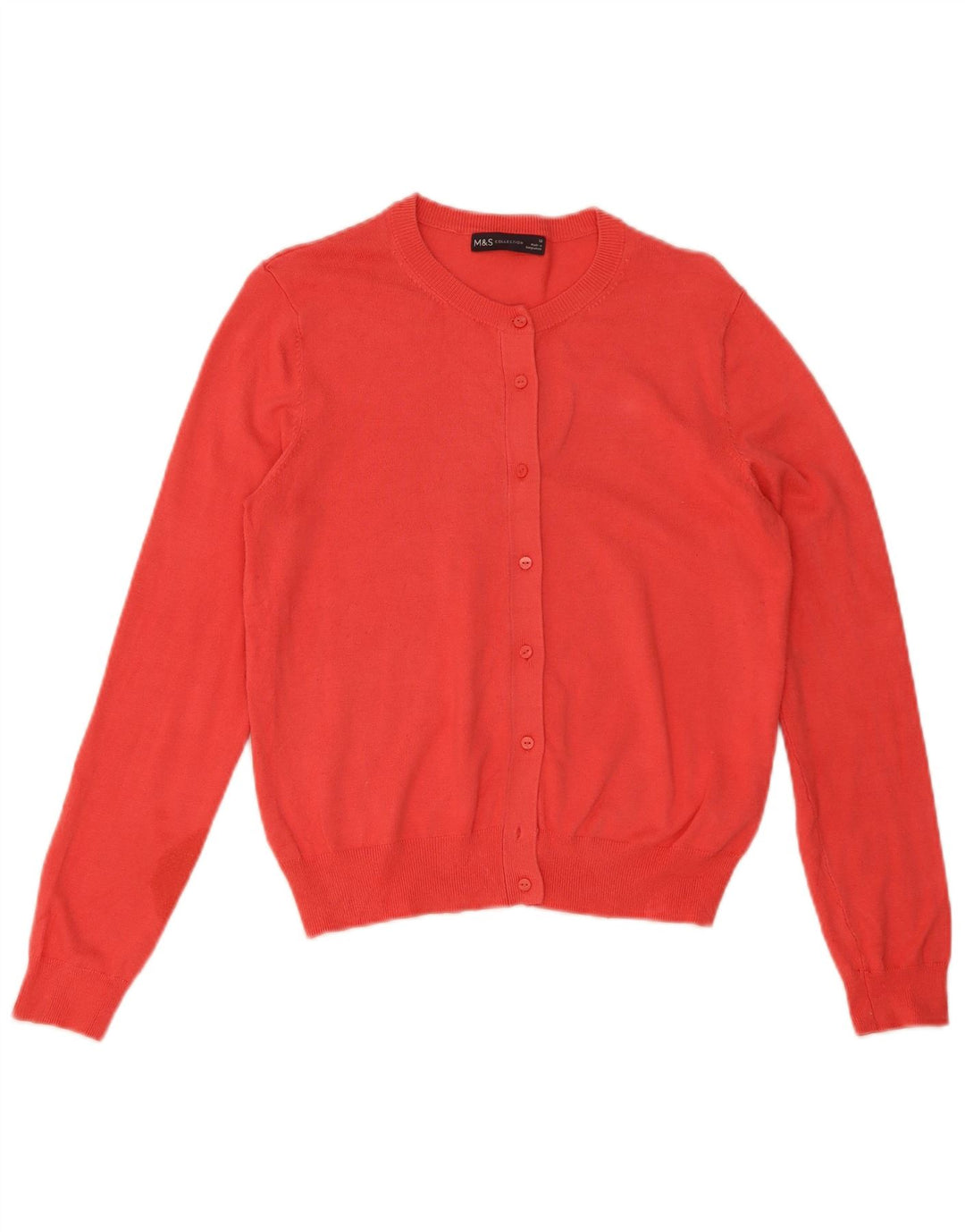 Marks & Spencer Dame Cardigan Sweater UK 12 Medium Red Viscose