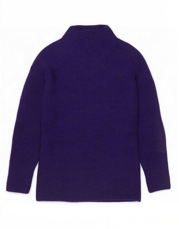 Karen Millen Dame Turtle Neck Jumper Sweater UK 14 Medium Purple
