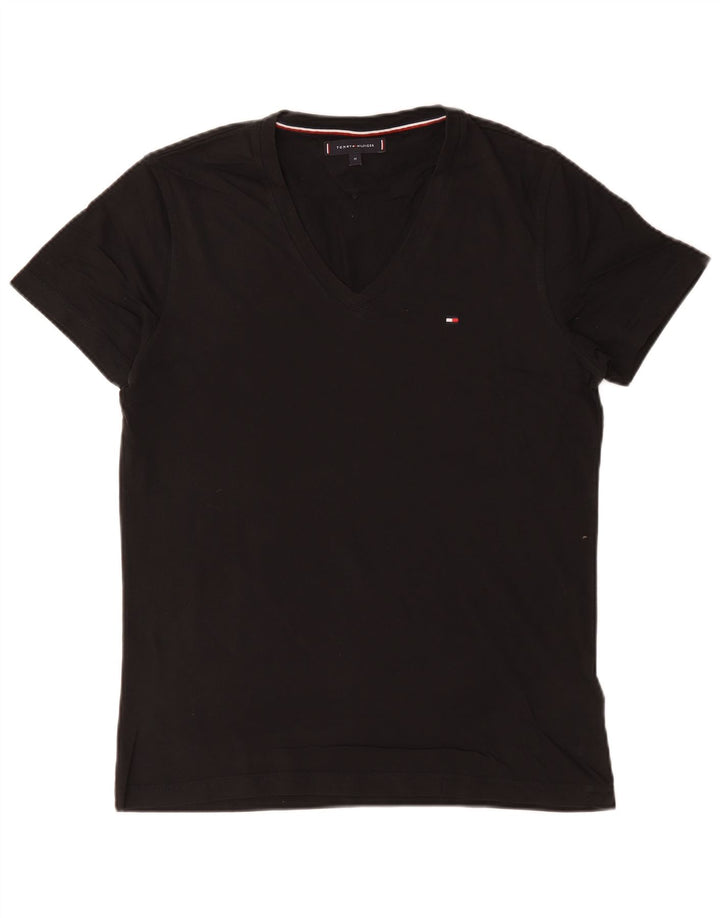 Tommy Hilfiger Herre T-Shirt Top Medium Sort Bomuld