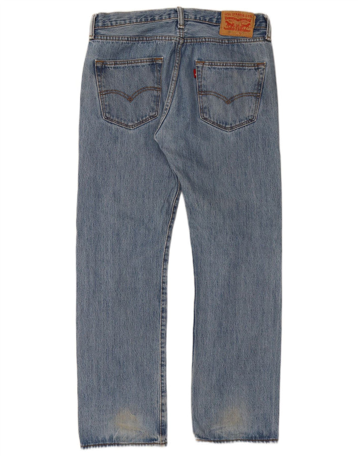 Levi's Herre 501 Straight Jeans W32 L30 Blå Bomuld