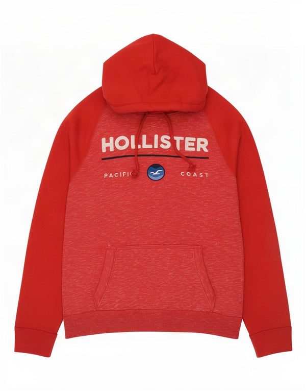 Hollister Herre grafisk hættetrøje Jumper Medium Rød Flecked Bomuld