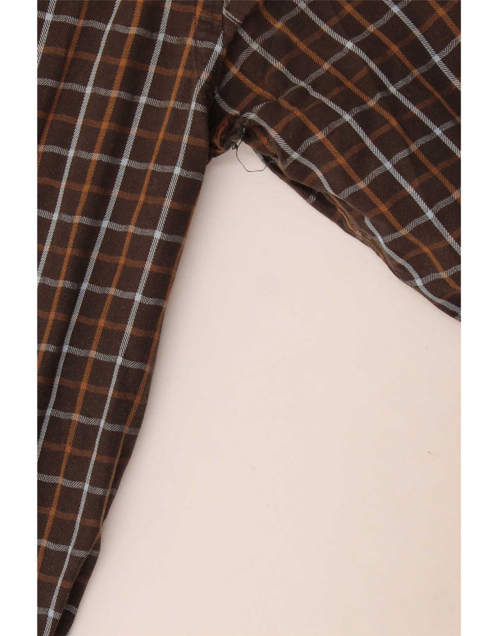 Barbour Herre Flanelskjorte Stor brun ternet bomuld