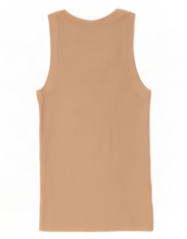 Zara Damevest Top UK 8 Small Beige Viscose