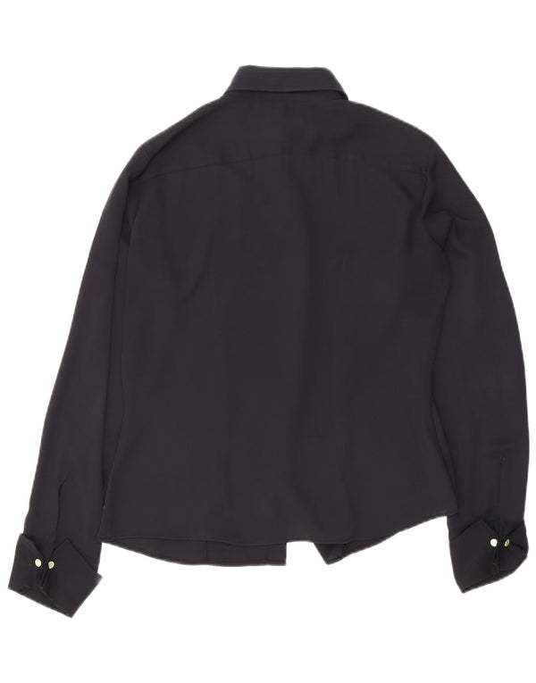 Sisley Womens Shirt Bluse UK 14 Large Black