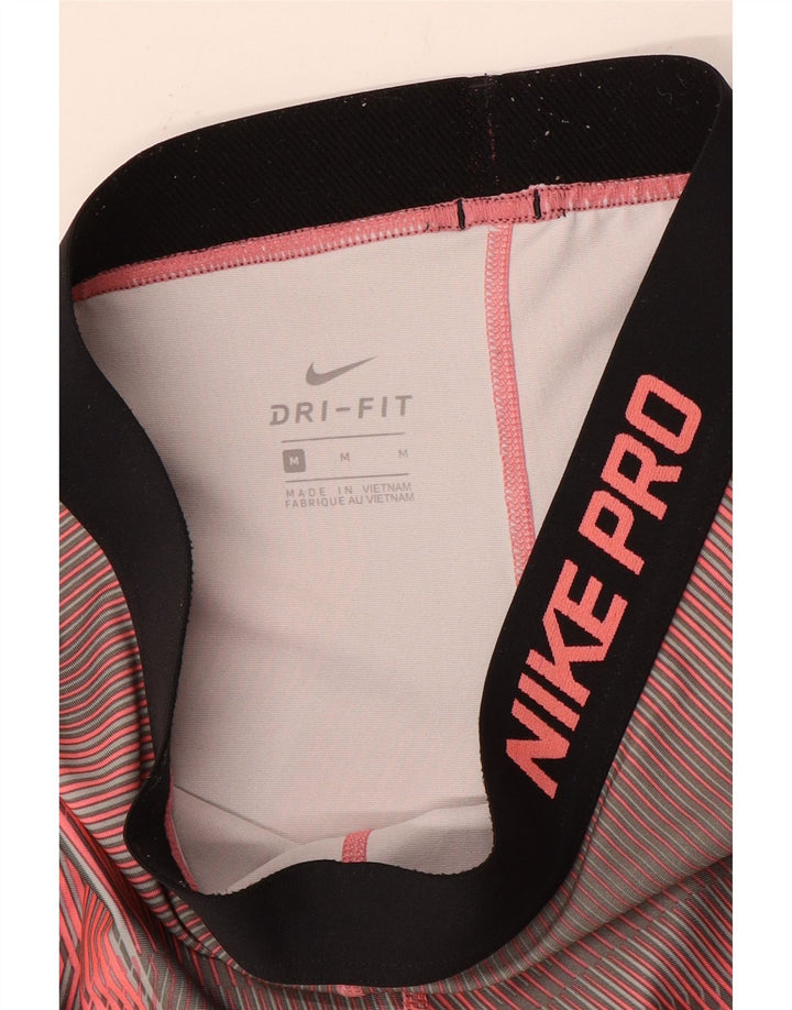 Nike Dame Dri Fit Grafiske Leggings UK 14 Medium Pink Geometric