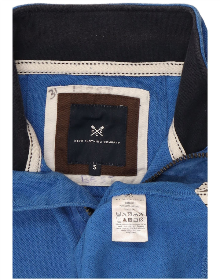 Besætningstøj Herre Zip Neck Sweatshirt Jumper lille blå bomuld